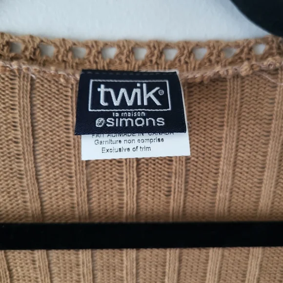Twik Tan Knit Cardigan Sweater - Picture 6 of 7
